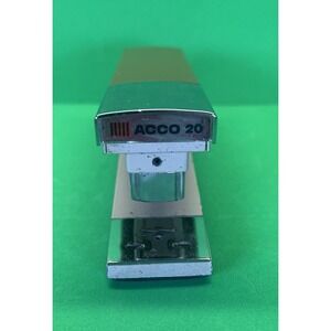 Vintage ACCO 20 Stapler Tan & Brown Heavy Duty OFFICE SUPPLIES